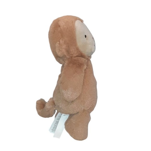 2016 Child Of Mine Carters 67173 Monkey Rattle Baby Lovey Plush BeanBag Toy 9" - Picture 4 of 7